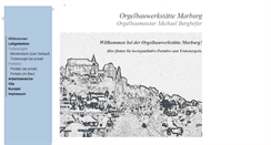 Desktop Screenshot of orgelbauwerkstaette-marburg.de