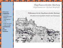 Tablet Screenshot of orgelbauwerkstaette-marburg.de
